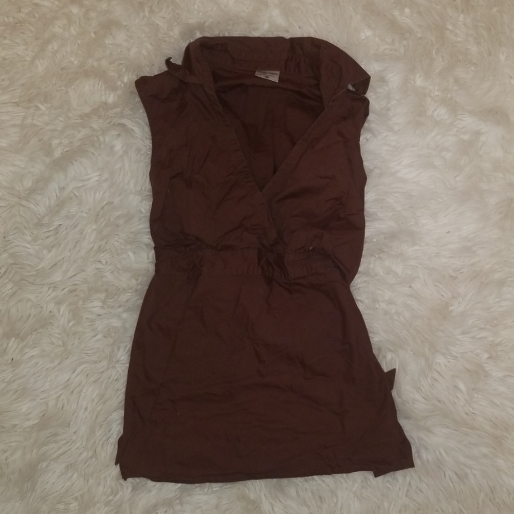 Motherhood Maternity Brown Sleevless Top , Medium